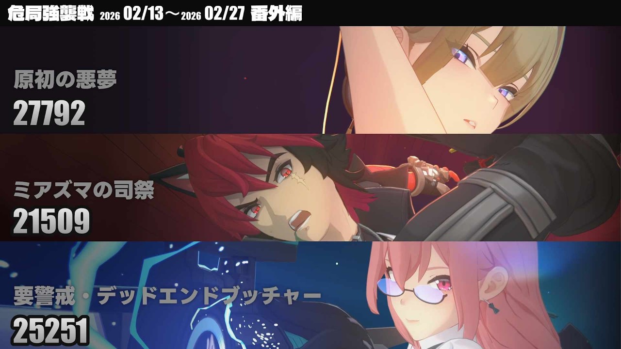 【ゼンレスゾーンゼロ】危局強襲戦 2026/02/13～2026/02/27 番外編