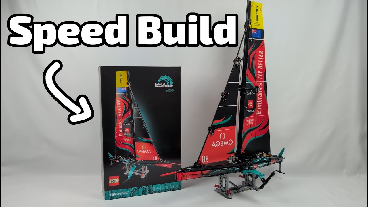 962 pieces in minutes! | Speed Build EP2 (LEGO Technic Emirates Team New Zealand AC75 Yacht #42174)