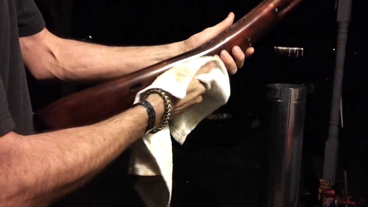 Quick and easy cosmoline removal from a Mosin Nagant stock using heat