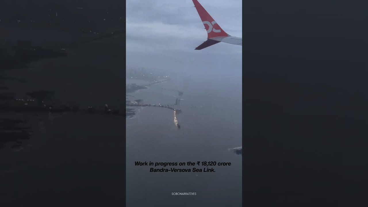 Work in progress on the ₹18,120 crore Bandra–Versova Sea Link 🚧✨