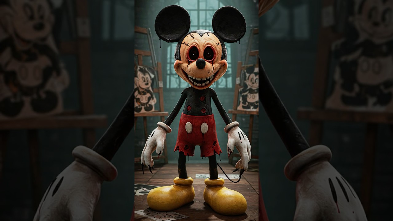 Horror Version of Mickey Mouse! Minnie, Goofy & Pluto as Twisted Disney Nightmares! 🐭💀 #disney