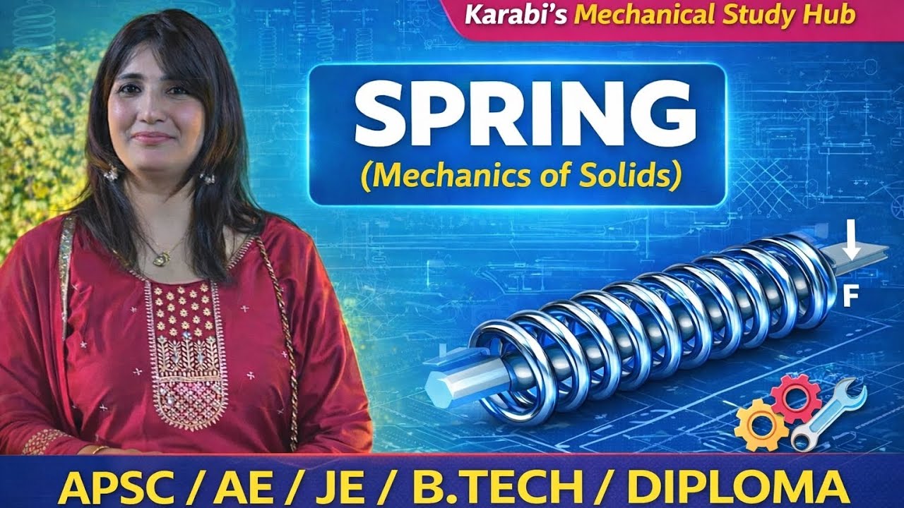 Spring | Mechanics of Solids | APSC AE | JE | B.Tech | Diploma (Mechanical & Civil)