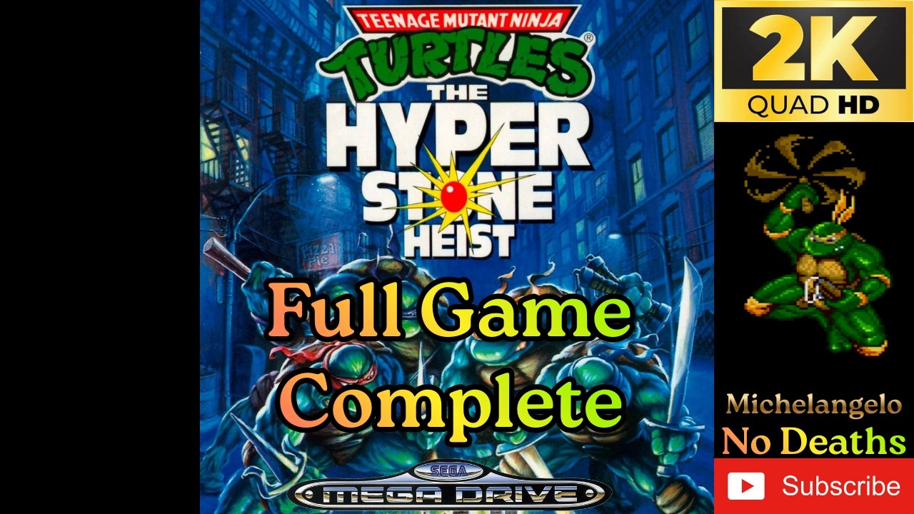 Teenage Mutant Ninja Turtles The Hyperstone Heist Michelangelo Longplay Full Game No Deaths (UHD)