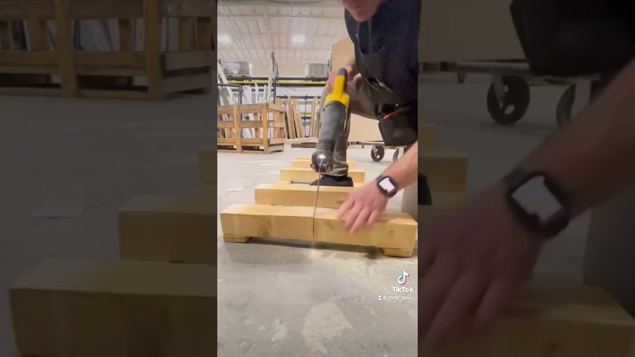 Turning a pallet into shelves