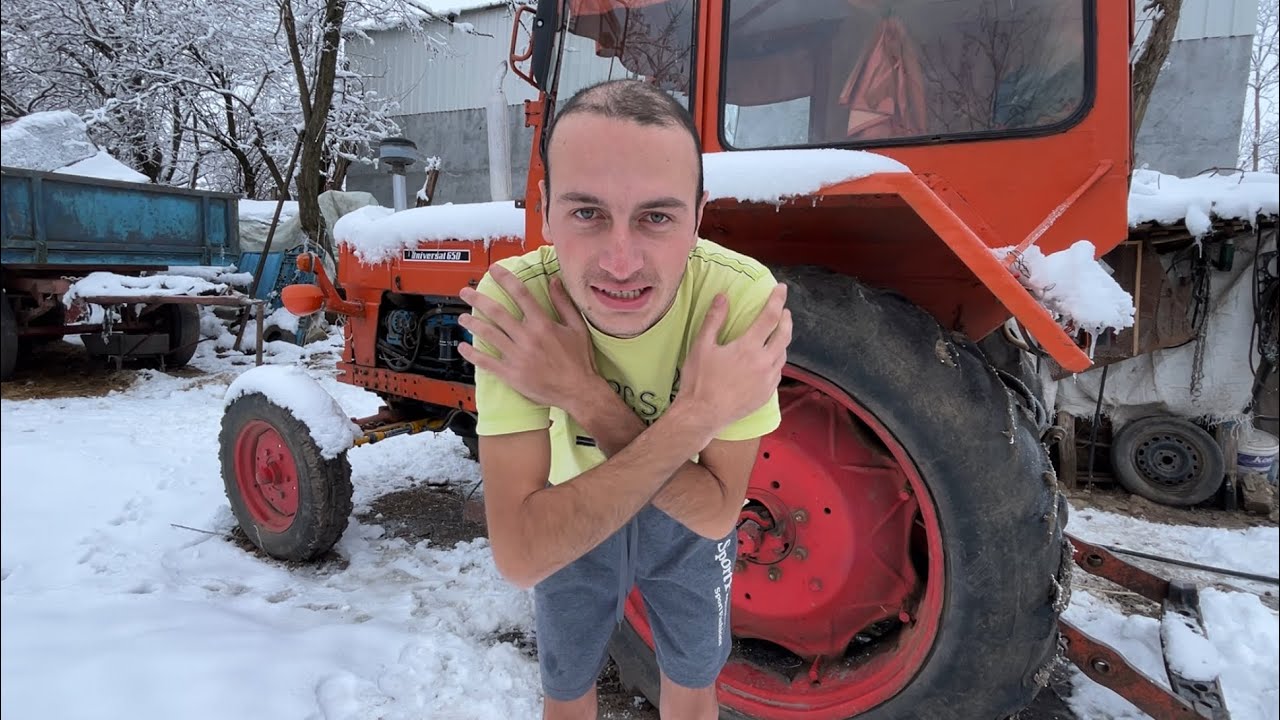 Тепло в старом тракторе, холодно на улице!