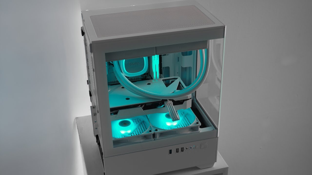All White Aesthetic Small PC | Full Build | AURA GC9M | RTX 3060 TI | R5 5600 | 1080p Benchmarks