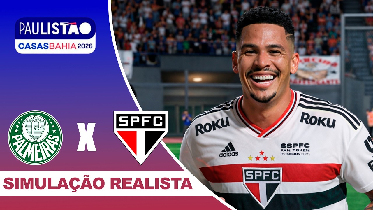PALMEIRAS X SÃO PAULO | Paulistão 2026 SEMIFINAL | Simulação Realista