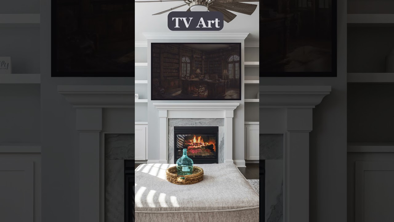 New Video Alert 🚨TV Art Frame | 📚✨  Vintage Library Vibes #tvart #LibraryScreensavers