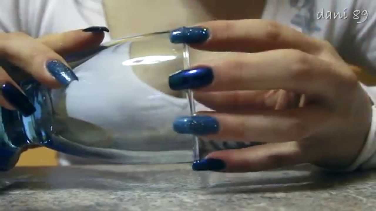 ASMR : many different tingles.....with blue glitter nail polish ♥