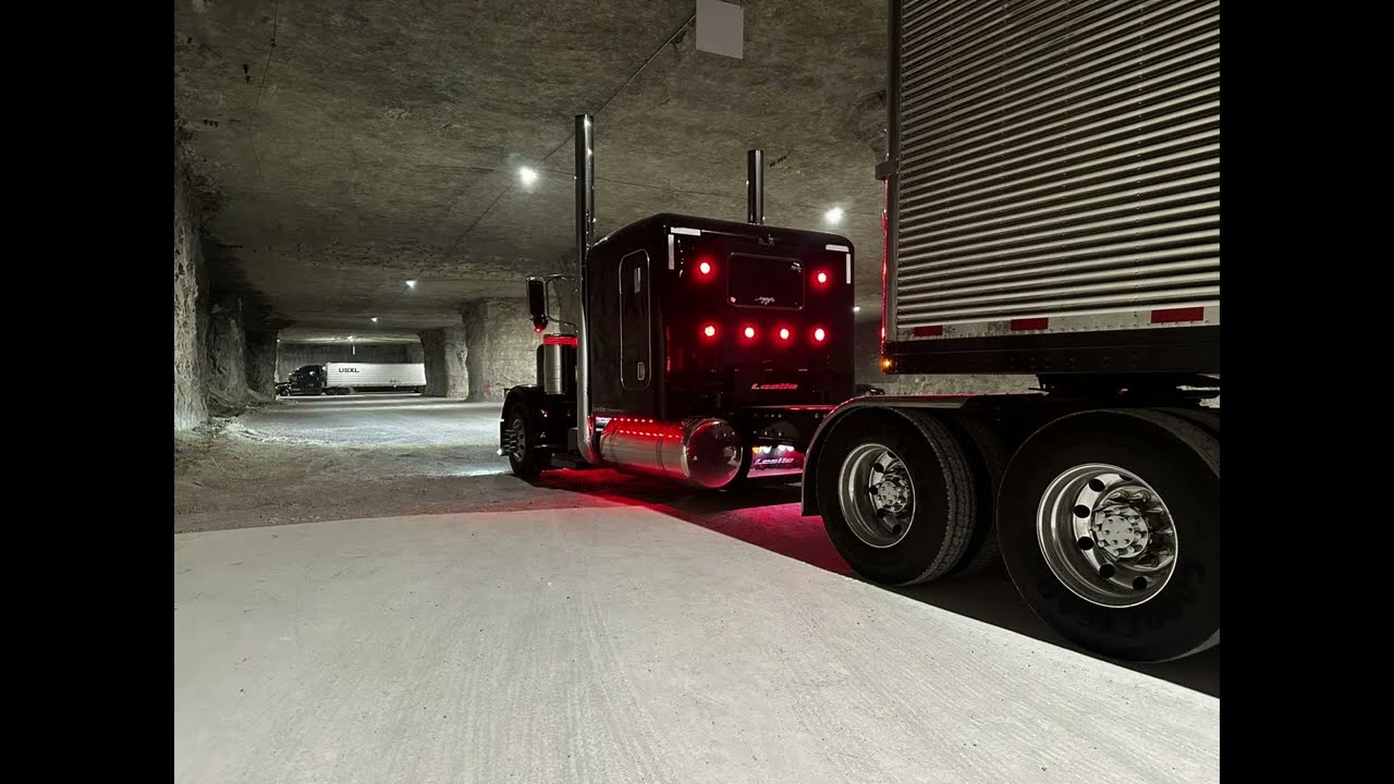 trucking into the under ground storage tunnels