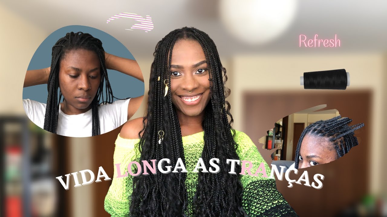 🔥Como disfarçar knotless braids  sem desfazer| Refrescar as tranças usando linha