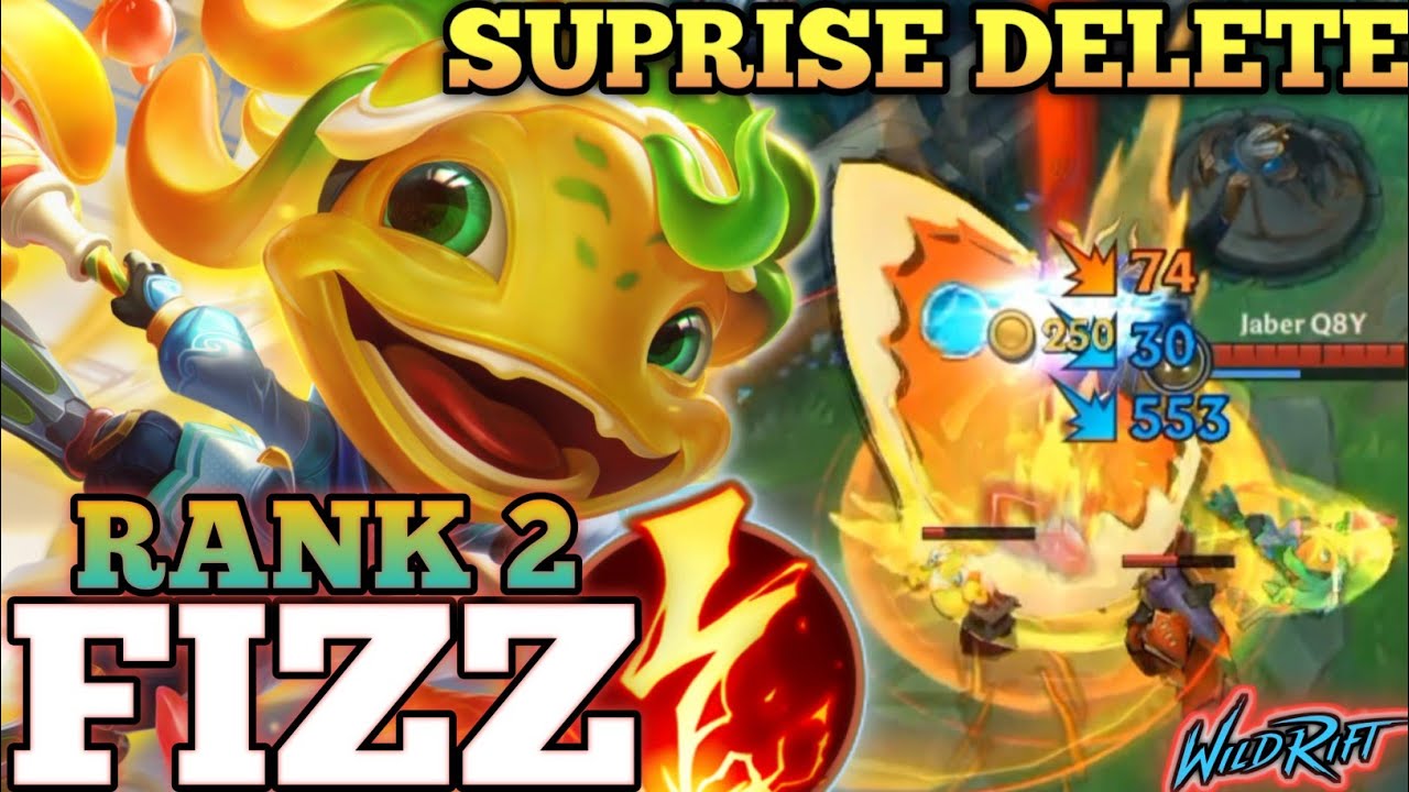 FIZZ SUPRISE ONE SHOT COMBO ASSASSINATION! MID MVP PLAY - TOP 2 GLOBAL FIZZ BY Jaber Q8Y - WILD RIFT
