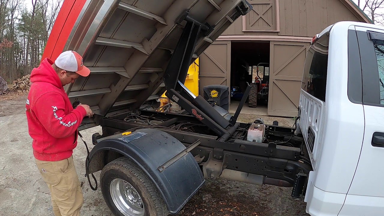 Wiring and setting up a Fisher Poly Caster in a F-350 dump