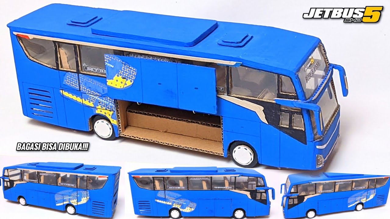 CARA MEMBUAT BUS JB5 DARI KARDUS || JETBUS 5 || FULL DETAIL