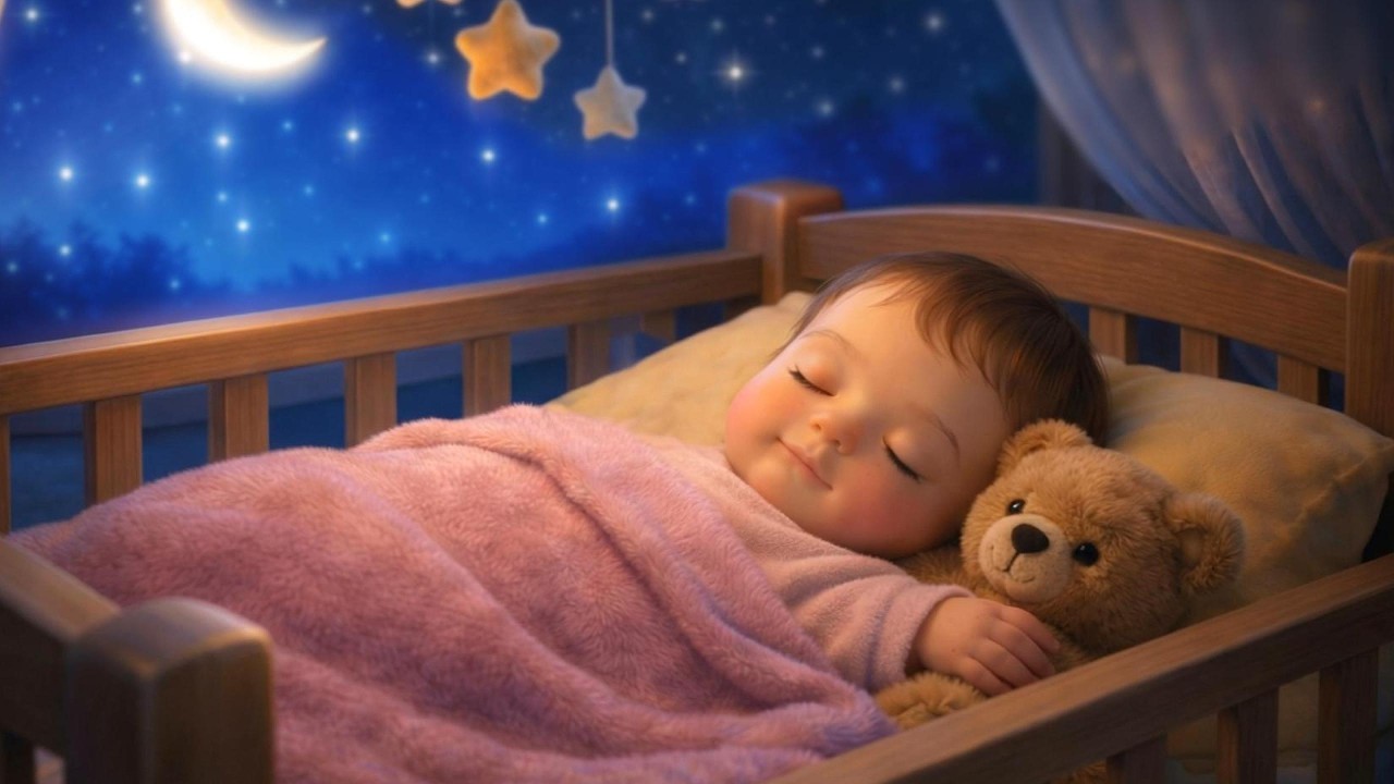 😴 Peaceful Night Window Lullaby 🌙 Gentle Mozart Music for Baby Sleep 💤 | 1+ Hour