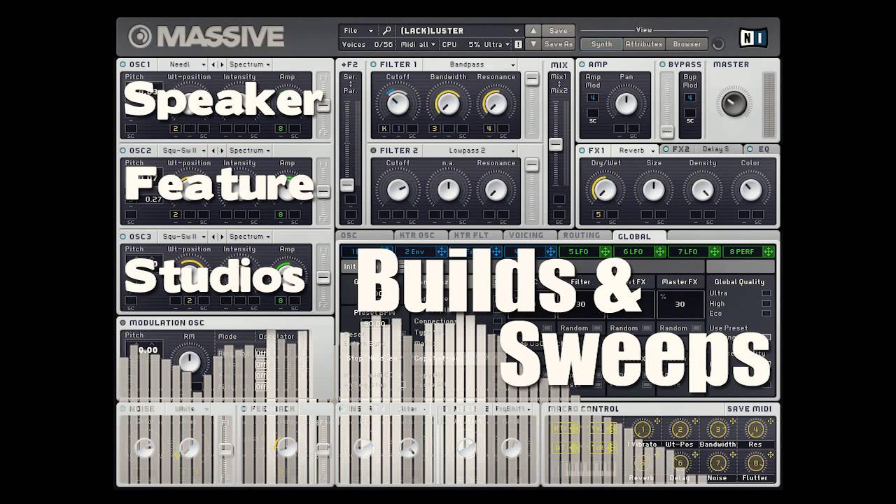 Massive Preset Soundbank - Builds and Sweeps by Speaker Feature Studios