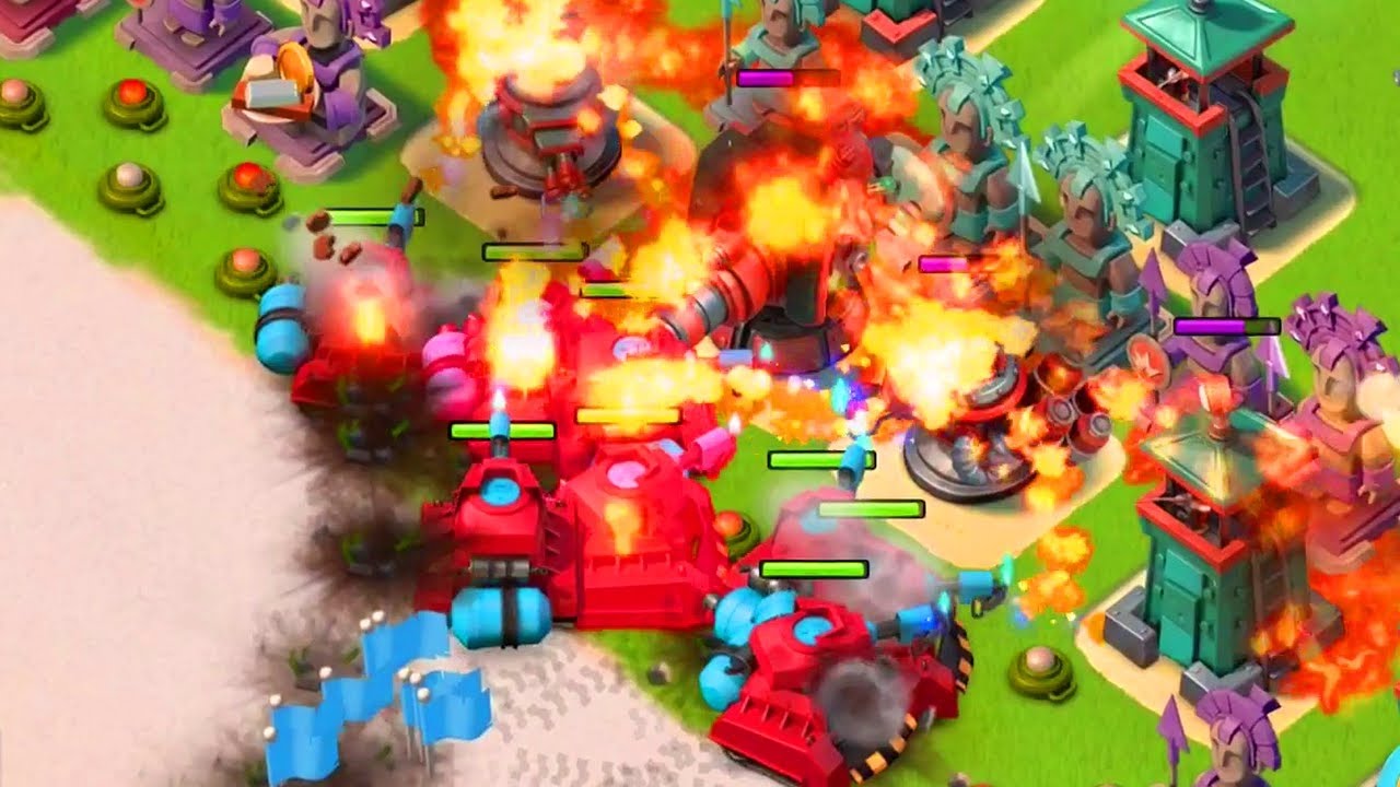 Boom beach 65 level attack with scorcher very difficult