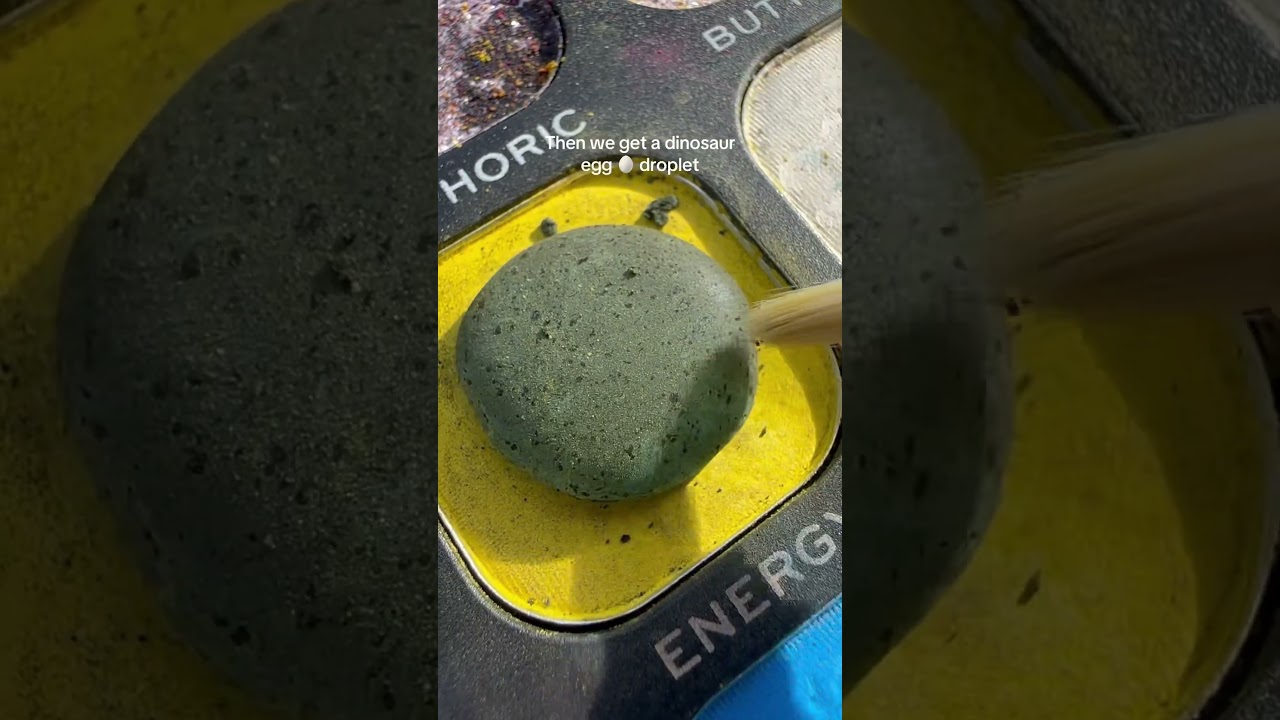 Mixing a black, green and blue droplet 🤨🥚 #droplets #satisfying