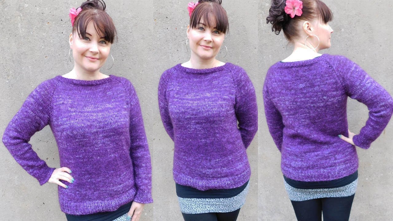 Basic Raglan Sweater stricken ❤️ EINFACH ❤️ must have