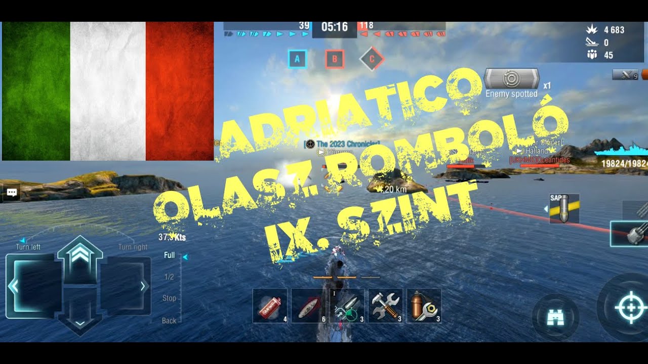World of Warships BLITZ - ADRIATICO romboló visszajátszás /destroyer replay