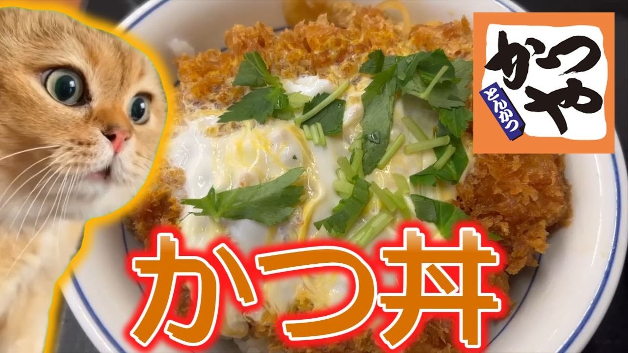 【猫ミーム】かつやの美味いかつ丼！！