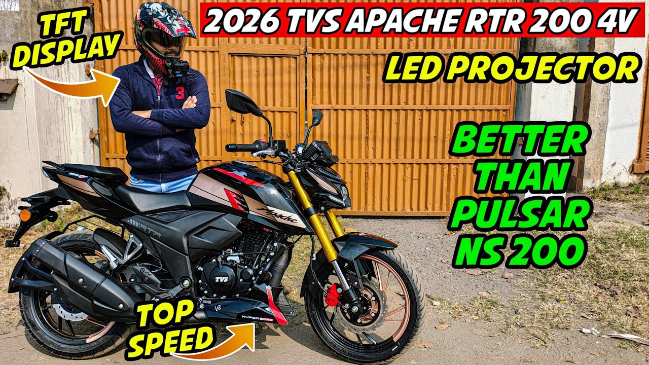 2026 TVS Apache RTR 200 4v Anniversary Edition Review || TFT Display & Led projector - Ns200 Killer🔥