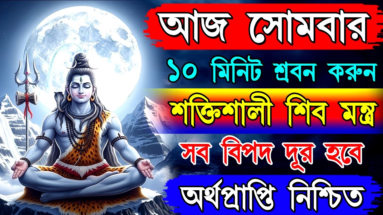 🕉️ শিব মন্ত্র শ্রবণ করুন — দূর হবে ভয়, দুঃখ ও নেতিবাচক শক্তি, আসবে শান্তি ও সুরক্ষা | Shiv Mantra