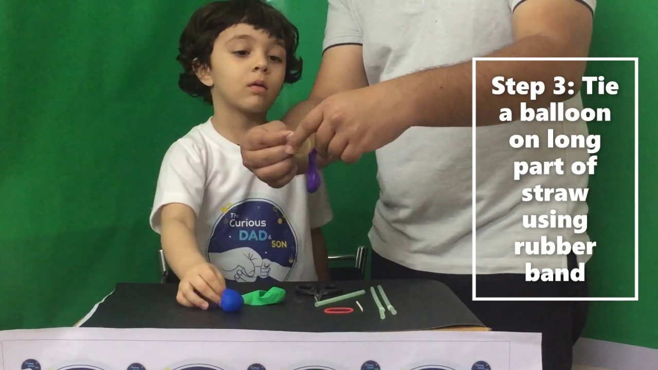 #Fun #Toy Balloon Spinner - 1 - The Curious DAD & son #science #experiment #childactivity #thedadlab