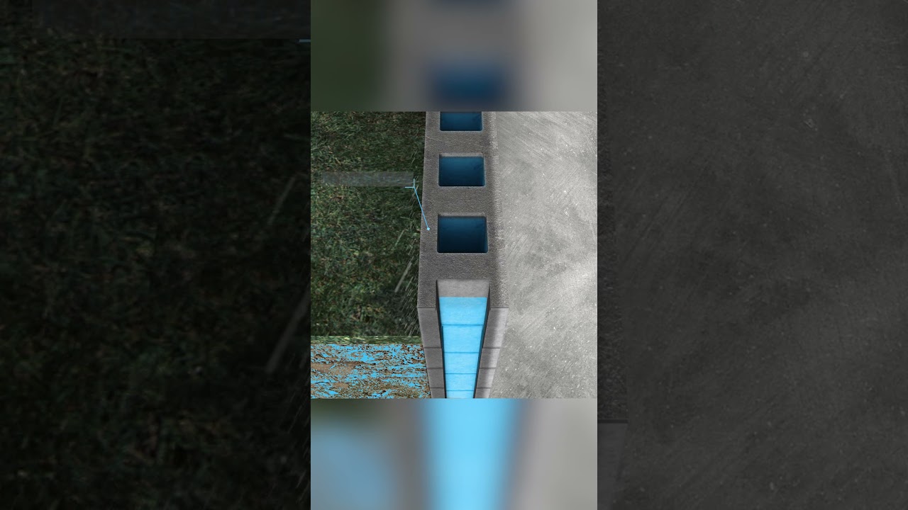 Block Foundation Waterproofing Explained | How Water Fills Cinder Blocks #basementwaterproofing