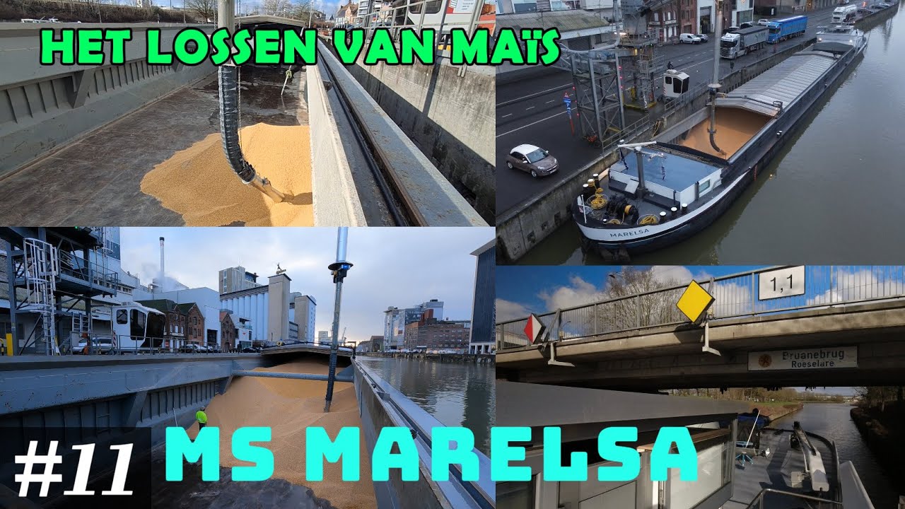Maïs lossen in Roeselare | MS Marelsa #11