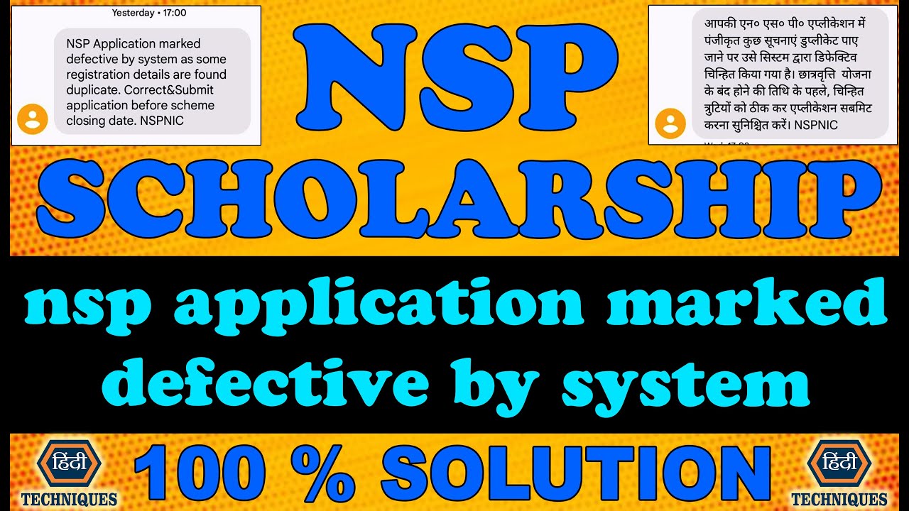 nsp application marked defective by system as some registration details are found duplicate