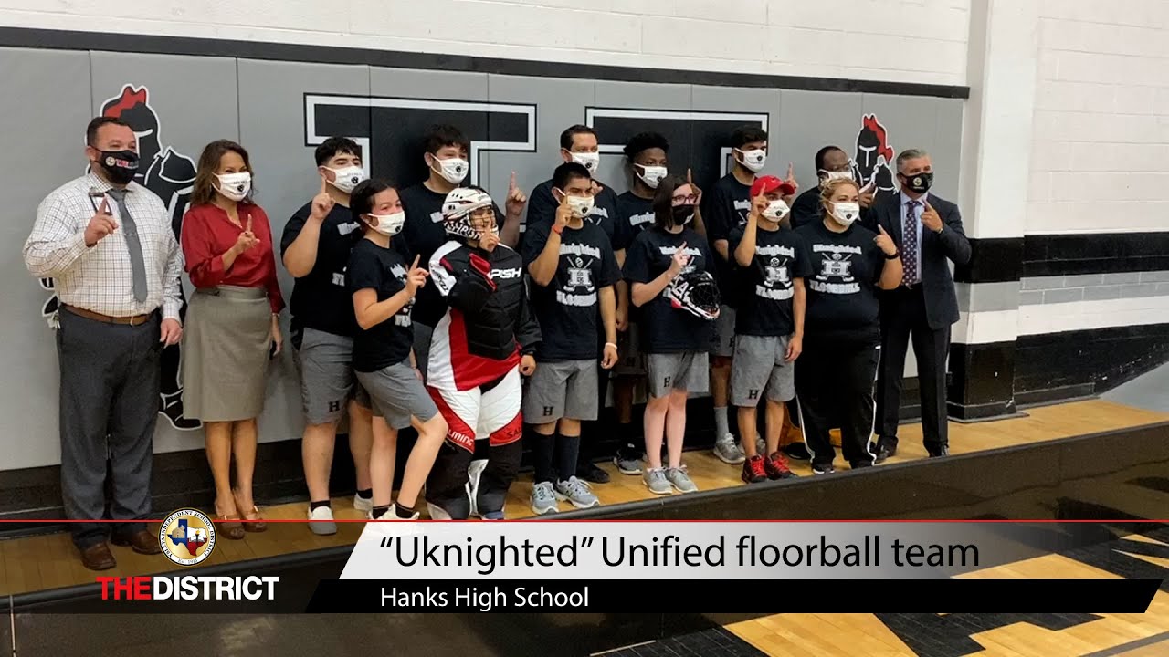 Hanks High School “Uknighted” Unified floorball team