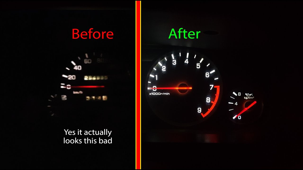 R33 Nissan Skyline LED Gauge Light Conversion/Globe Replacement