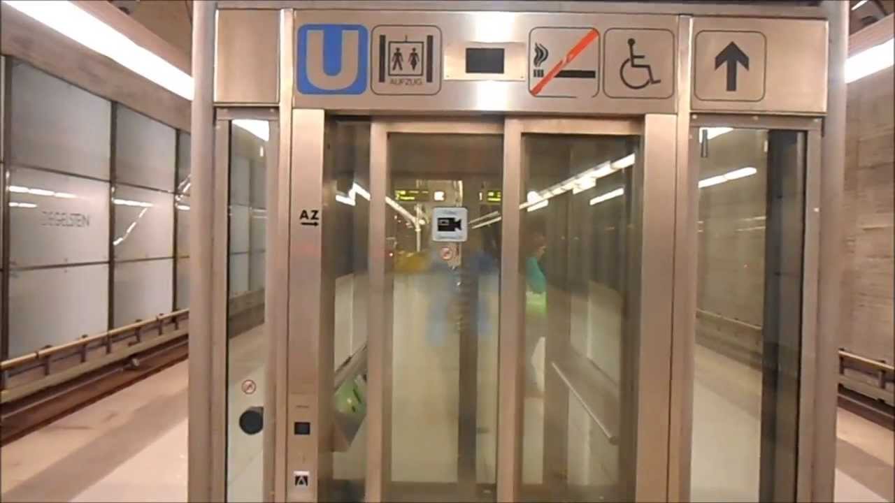 1999 Schmitt + Sohn Aufzug (mod. 2005 durch Otis) am Nürnberger U-Bahnhof Ziegelstein [HD]