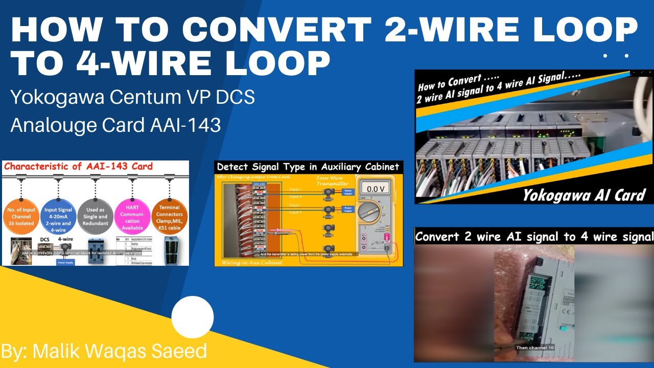How to convert 2-wire loop to 4-wire loop in Analogue Card AAI-143- Centum VP DCS Yokogawa