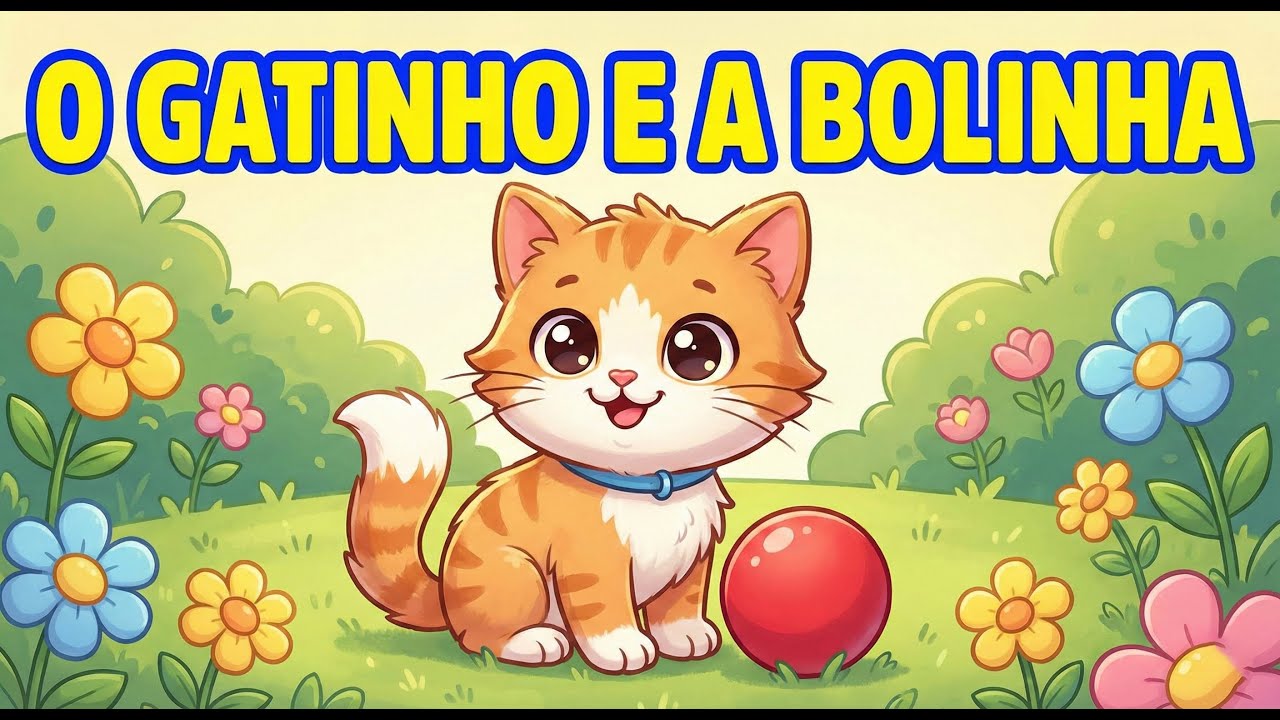 O Gatinho e a Bolinha 🐱⚽ | Canção Infantil Divertida para Crianças