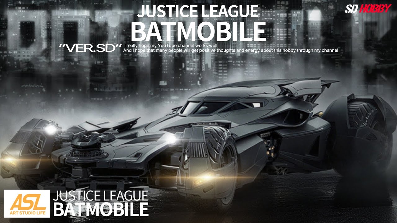 Batmobile—Dual Forms  Justice League model kit asmr build
