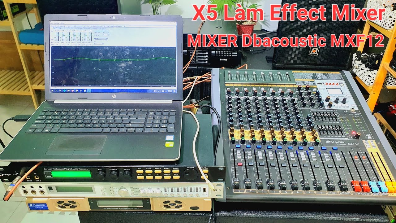 Kết Hộp Vang Số X5 Và Mixer Dbacoustic MFX 12 Làm Effect Rời. Vang số Echo Rời