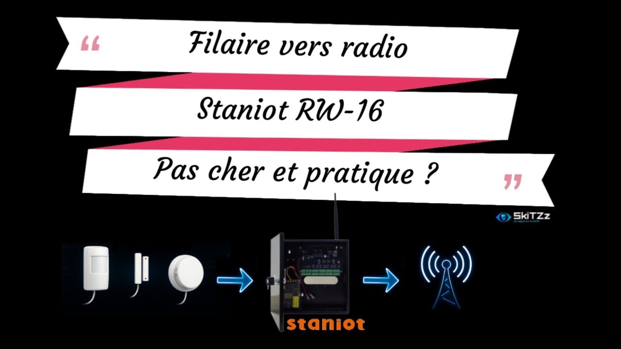 Convertisseur alarme pas cher : du filaire au radio avec le module Staniot 16 zones RW-16