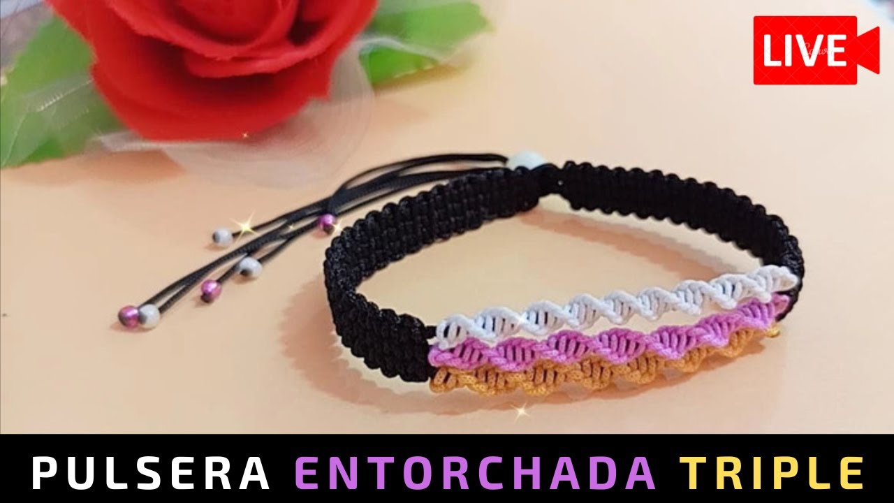 pulsera de nudo plano y nudo entorchado