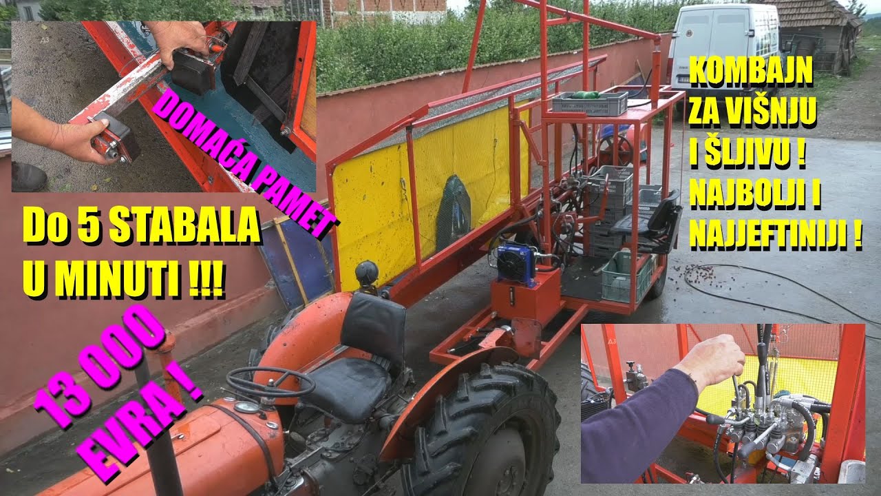 DOMAĆI kombajn ZA VIŠNJU I ŠLJIVU  - da li je ovo NAJBOLJE A NAJJEFTNIJE - do PET stabala u minuti