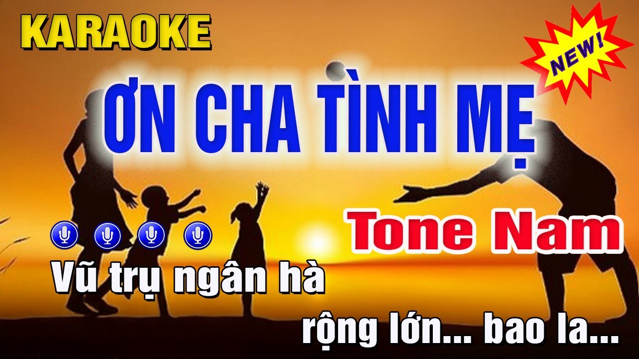 Ơn Cha Tình Mẹ Karaoke Tone Nam (A#m) Nhạc Sống Trung Hiếu