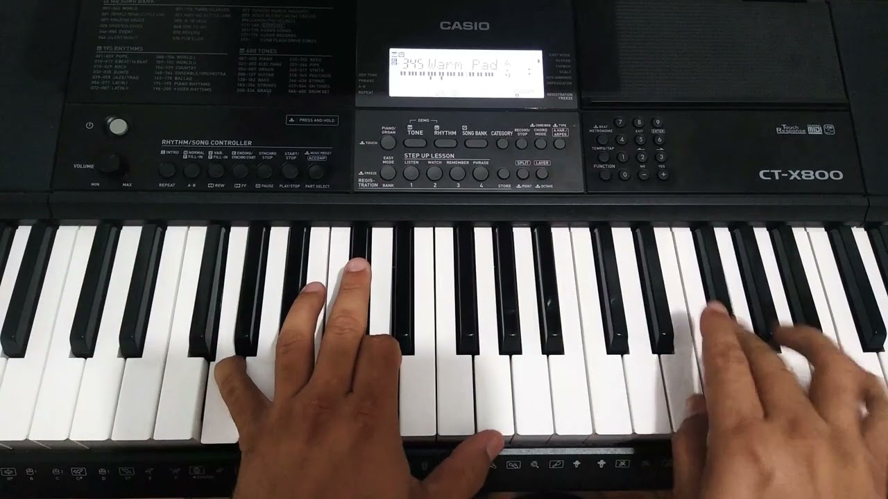Demo Casio CT-X800 VIOLÃO/PADS/CORDAS 🎹🎹