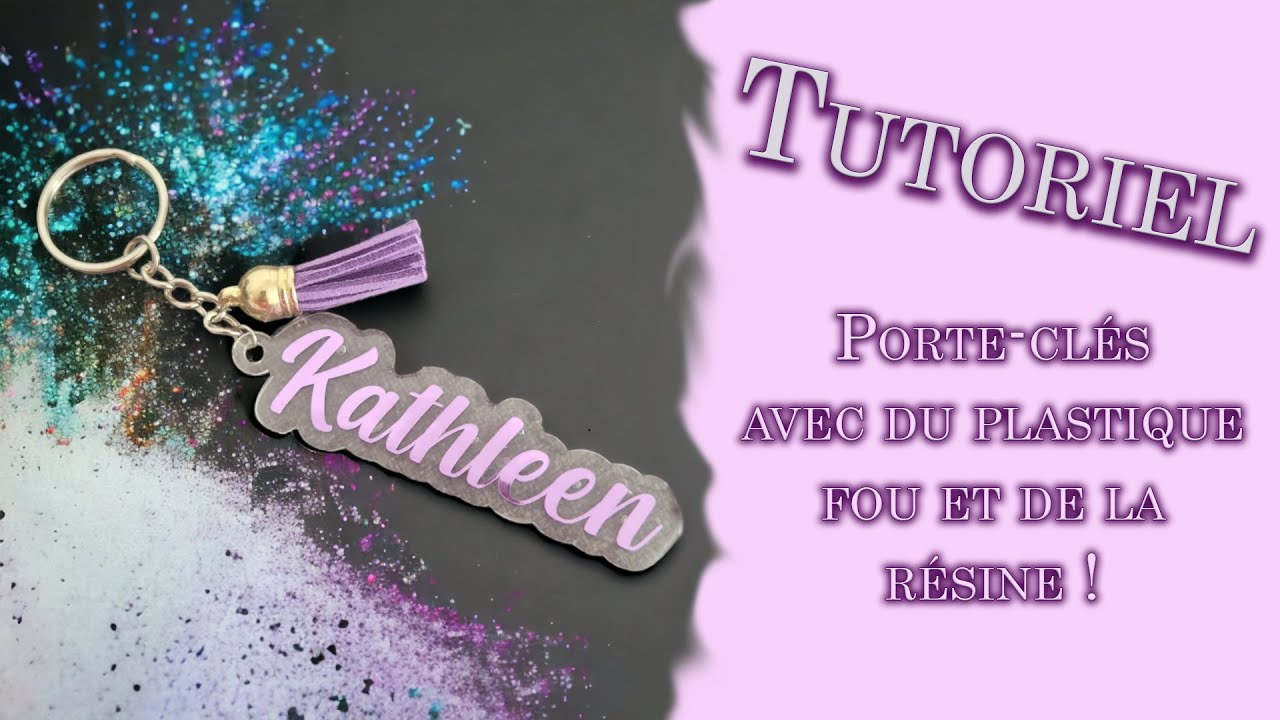 TUTO RESINE: Porte-clés avec du plastique fou et de la résine! #creative #tutorial #personnalisation