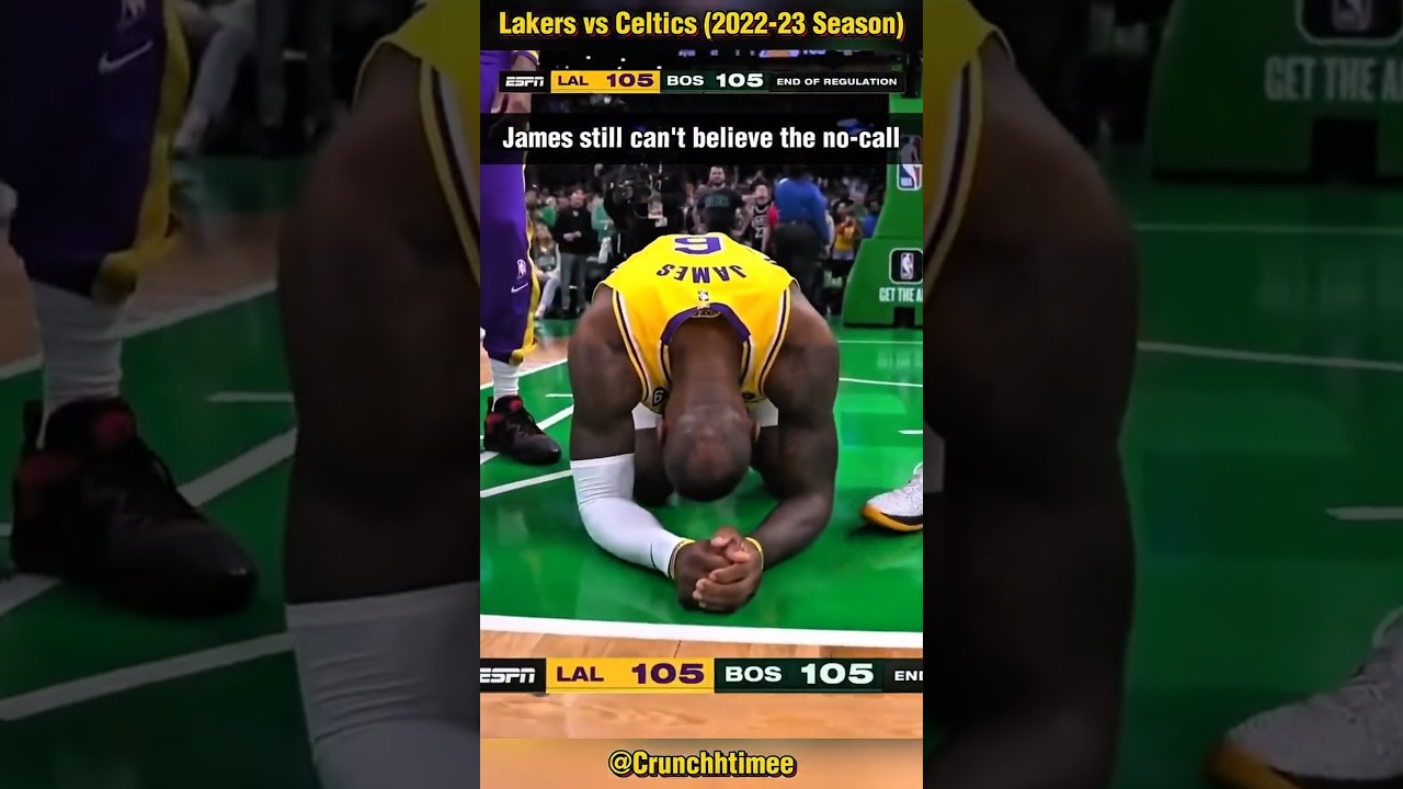 MOST CONTROVERSIAL ENDING in NBA History! Lakers vs Celtics Insane Finish PART 1 #james #tatum