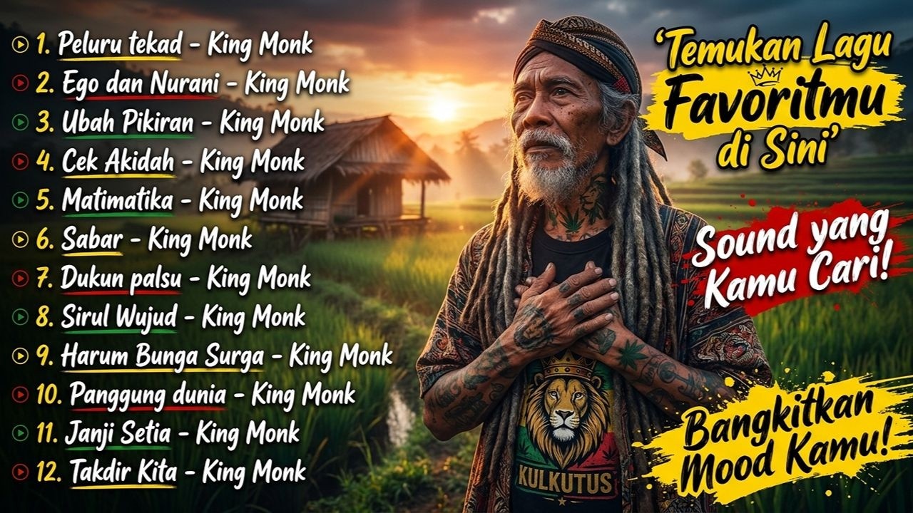 Teman Kerja & Santai ☕ Reggae Hip Hop Full Album - King Monk (KulKuTus) Lagu Viral TikTok