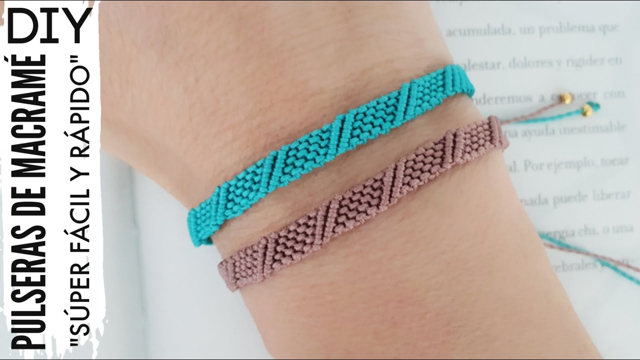 DIY COMO HACER PULSERAS FÁCIL Y RÁPIDO | PULSERAS DE HILO EN MACRAMÉ