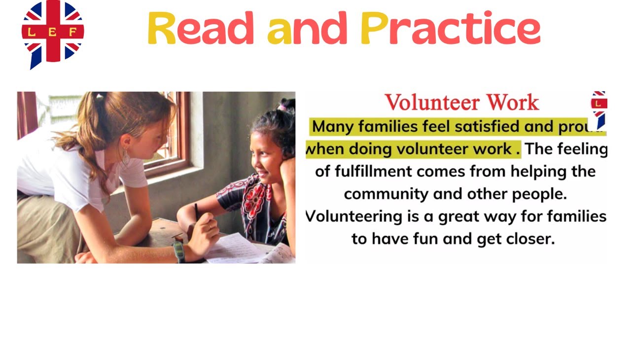 Learning English --- Reading Practice # 03 / Volunteer work