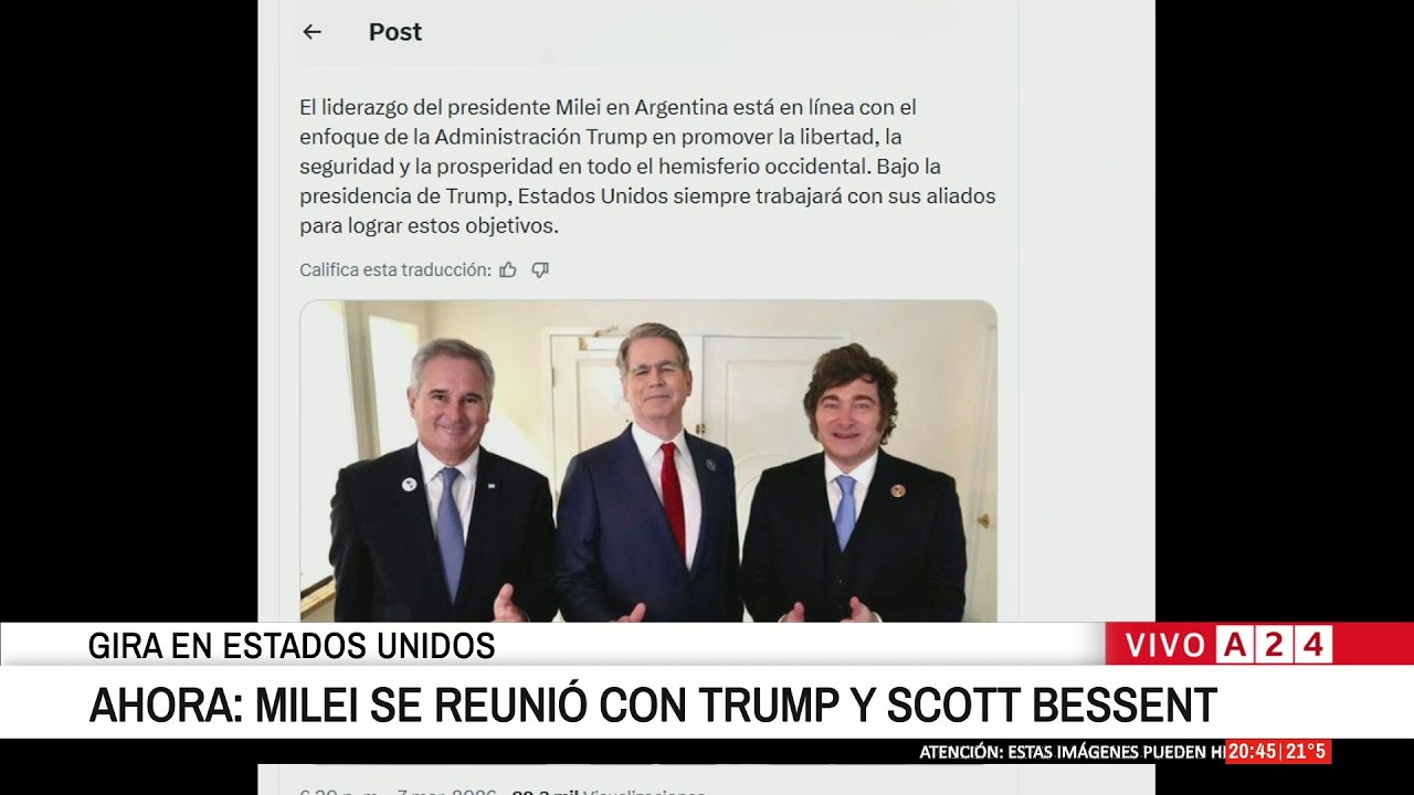 🤝 JAVIER MILEI SE REUNIÓ CON DONALD TRUMP Y SCOTT BESSENT EN EE.UU.: AGENDA DE INVERSIONES