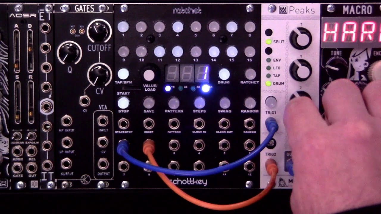 Schottkey Ratchet - Eurorack Drum Module - Basic Functions